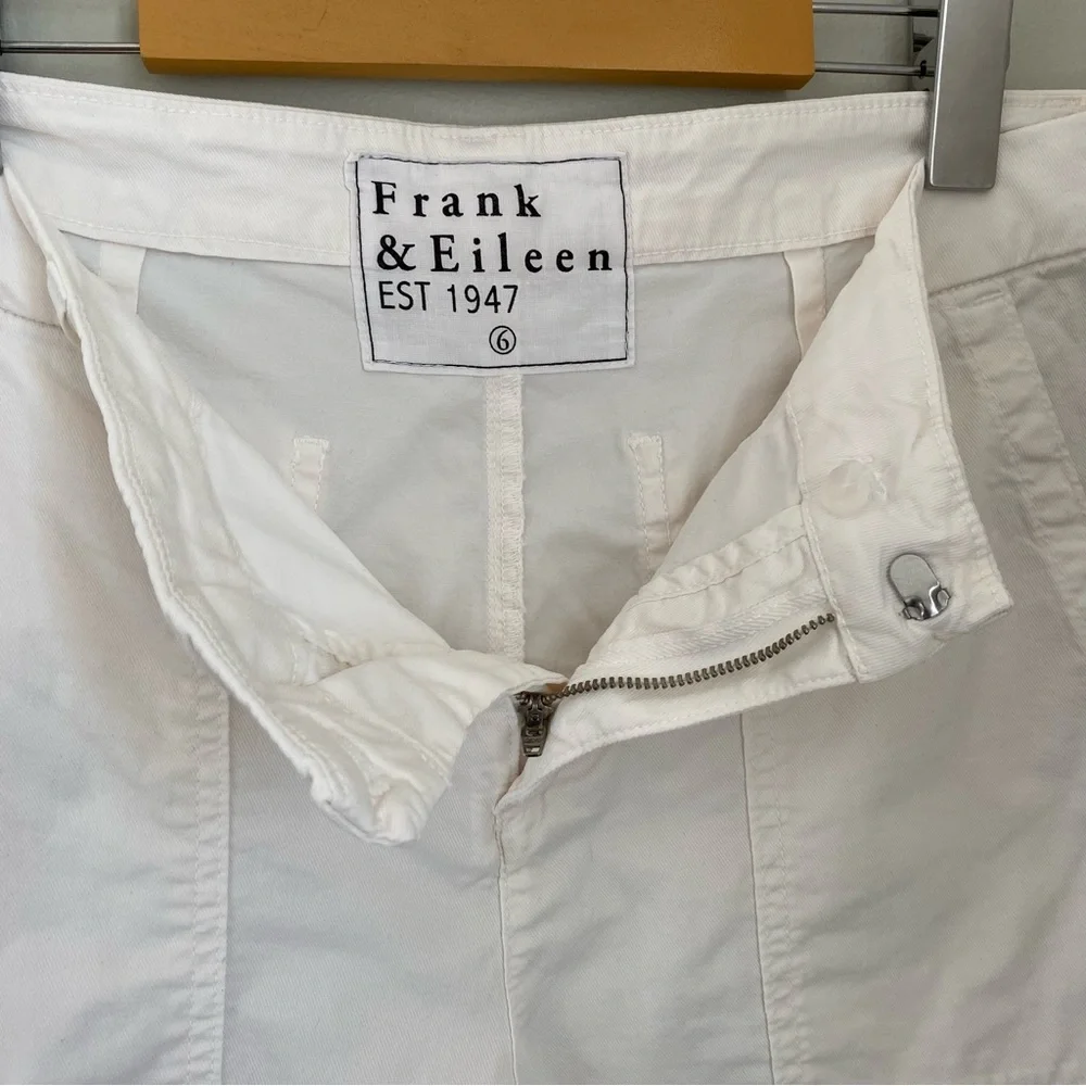 Frank and Eileen Blackstone Utility Pant White Size 6 Cottagecore Coastal Boho - Picture 6 of 13